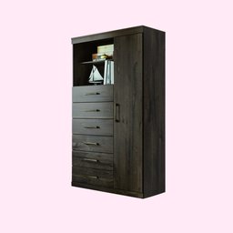 Comoda Multiuso 1 porta 6 gavetas Maraba Santos Andira - 1