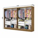 Ver imagem 5 de Closet Casal Duplo Belém 4 Portas Plus 4 Gavetas Carioca Móv Cinamomo