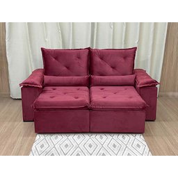 Sofá Retrátil Reclinável 2,30 M Vinho 507 Athenas Premium - 1