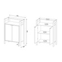 Ver imagem 6 de Armário para Escritório Baixo 2 Portas AZ1008 