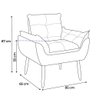 Kit 2 Poltrona Decorativa Sala de Estar Escritório Quarto Prime Cor: Amarela - 7