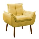 Ver imagem 4 de Kit 2 Poltrona Decorativa Sala de Estar Escritório Quarto Prime Cor: Amarela