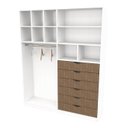 Ver imagem 3 de Armário Gaveta Samara M4 Mdp Closet Gaveteiro Colmeia Vetorial Móveis Branco e Madeirado
