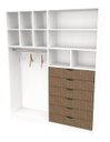 Ver imagem 3 de Armário Gaveta Samara M4 Mdp Closet Gaveteiro Colmeia Vetorial Móveis Branco e Madeirado
