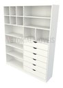 Ver imagem 1 de Armário Gaveta Samara M4 Mdp Closet Gaveteiro Colmeia Vetorial Móveis Branco e Madeirado