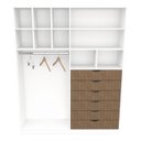 Ver imagem 4 de Armário Gaveta Samara M4 Mdp Closet Gaveteiro Colmeia Vetorial Móveis Branco e Madeirado