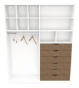 Ver imagem 4 de Armário Gaveta Samara M4 Mdp Closet Gaveteiro Colmeia Vetorial Móveis Branco e Madeirado