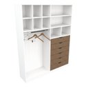 Ver imagem 2 de Armário Gaveta Samara M4 Mdp Closet Gaveteiro Colmeia Vetorial Móveis Branco e Madeirado