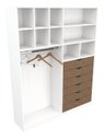 Ver imagem 2 de Armário Gaveta Samara M4 Mdp Closet Gaveteiro Colmeia Vetorial Móveis Branco e Madeirado