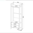 Ver imagem 6 de Armário Alto 1 Prateleira 2 Gavetas 1 Cabide AZ1011 