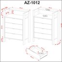 Ver imagem 4 de Gaveteiro 4 Gavetas AZ1012 Branco/Amêndoa