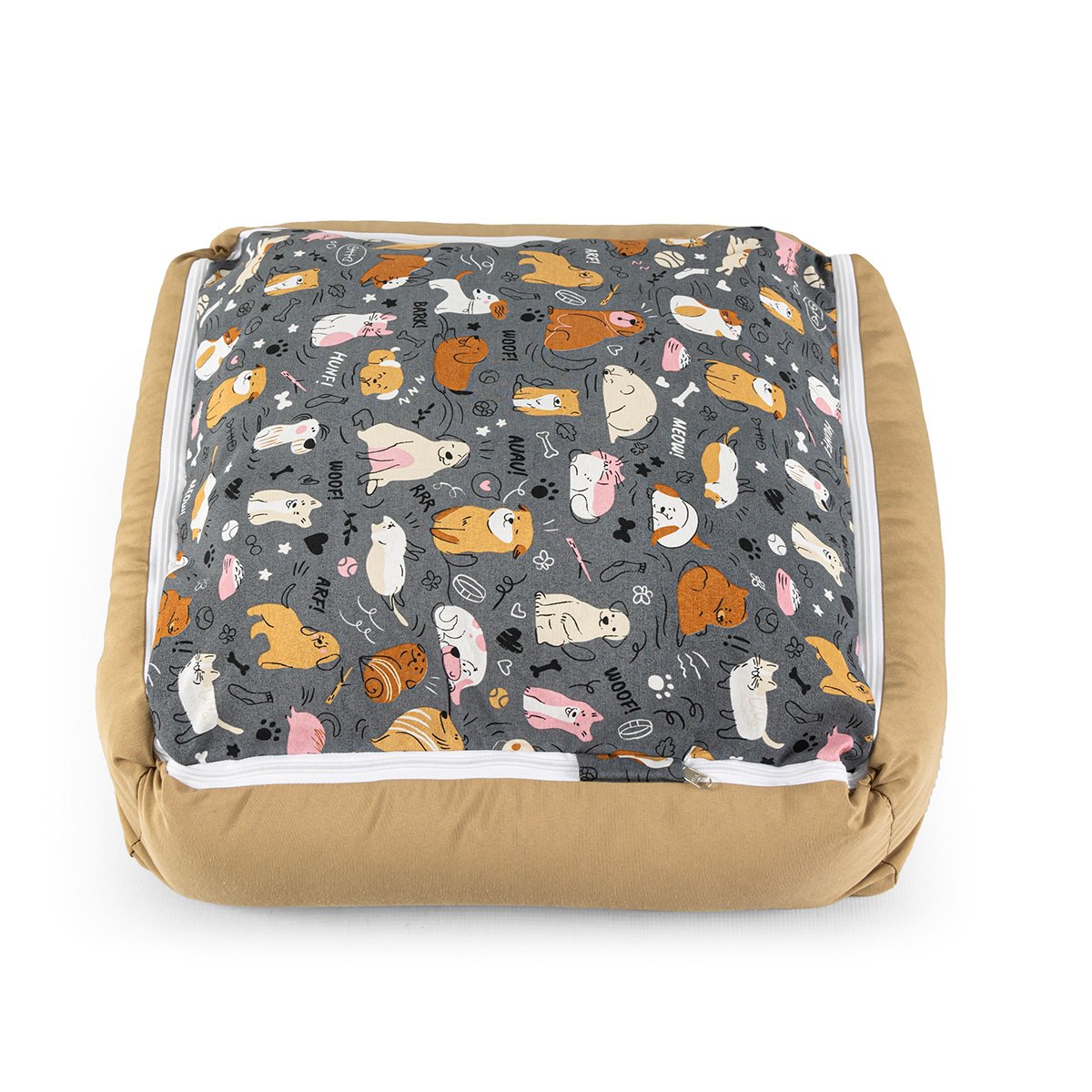 Cama de Cachorro Impermeável com Zíper Pandora 63x63 Aumigos Fendi - 6