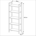 Ver imagem 6 de Estante de Livros 65CMX165,5cm 5 Prateleiras Az Branco/Amêndoa
