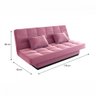 Sofá Cama Andradas Veludo Rose Mamflex - 3