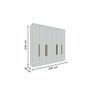 Guarda Roupa 6 Portas Veneza C- e 4 Gavetas Branco-neve - Tcil Móveis - 10