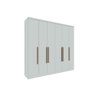 Guarda Roupa 6 Portas Veneza C- e 4 Gavetas Branco-neve - Tcil Móveis - 9