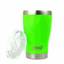 Copo Térmico Aço Inox Parede Dupla e Isolamento a Vácuo com Tampa 473 Ml Oba Térmic Neon Brilha no e - 2