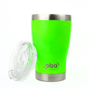 Ver imagem 2 de Copo Térmico Aço Inox Parede Dupla e Isolamento a Vácuo com Tampa 473 Ml Oba Térmic Neon Brilha no e