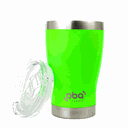 Ver imagem 2 de Copo Térmico Aço Inox Parede Dupla e Isolamento a Vácuo com Tampa 473 Ml Oba Térmic Neon Brilha no e