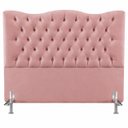 Ver imagem 1 de Cabeceira Espanha King Estofada em Suede Capitonê 195 cm:Rose