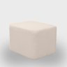Puff Retangular Decorativo para Sala Orgânico Confortável e Reforçado Bouclé Branco - 5