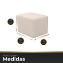 Ver imagem 6 de Puff Retangular Decorativo para Sala Orgânico Confortável e Reforçado Bouclé Branco