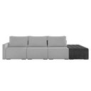 Ver imagem 6 de Sofá Ilha 3 Lugares Living 372cm Modulado para Sala Lary Linho Cinza/pu Pto K01 - D'Rossi