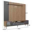Ver imagem 4 de Home Rack e Painel para TV até 75 Polegadas com Iluminação LED Rotterdam Grafite