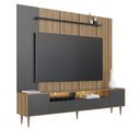 Ver imagem 2 de Home Rack e Painel para TV até 75 Polegadas com Iluminação LED Rotterdam Grafite