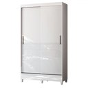Ver imagem 2 de Guarda-roupa Solteiro Lux 2 Portas 2 Gavetas Branco - Pnr Móveis