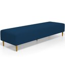 Ver imagem 1 de Puff Decorativo Bali W01 Pés Palito 210x60cm Suede Azul Marinho - Lyam Decor