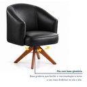 Ver imagem 6 de Kit 2 Poltronas Giratórias Corino Base Madeira Maciça Juliana