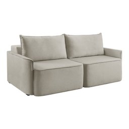 Sofá Retrátil 220cm 4 Lugares Moon 2321 Bege Creme - 2 Sofá Retrátil 220cm 4 Lugares Moon 2321 Bege Creme - 2