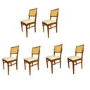 Ver imagem 3 de Combo 6 Cadeiras Uttar Champagne Cadeira de Palha Indiana