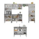Ver imagem 5 de Armário de Cozinha Modulada Completa 6 Pçs com Balcão para Pia Siena Multimóveis MP2285