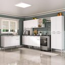 Ver imagem 1 de Armário de Cozinha Modulada Completa 6 Pçs com Balcão para Pia Siena Multimóveis MP2285
