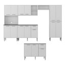 Ver mais imagens de Armário de Cozinha Modulada Completa 6 Pçs com Balcão para Pia Siena Multimóveis MP2285