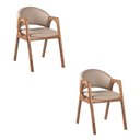 Ver imagem 1 de Kit 2 Cadeiras Decorativa Sala de Jantar Luxo Larissa Facto Fendi - Mozzelar