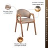 Kit 2 Cadeiras Decorativa Sala de Jantar Luxo Larissa Facto Fendi - Mozzelar - 2