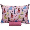 Jogo de Lençol 2 Peças Portallar Disney Danca de Princesas-rosa Cravo Solteiro - 1