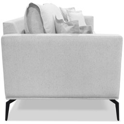 Sofa Liv 2 Lugares 180cm Pes Aço Linho 232 Grigio Ezz - 9