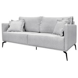 Sofa Liv 2 Lugares 180cm Pes Aço Linho 232 Grigio Ezz - 1
