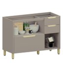 Ver imagem 4 de Balcão de Pia 100% MDF 120 cm 2 Portas 3 Gavetas Lumen Cinnamon