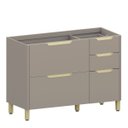 Ver imagem 1 de Balcão de Pia 100% MDF 120 cm 2 Portas 3 Gavetas Lumen Cinnamon