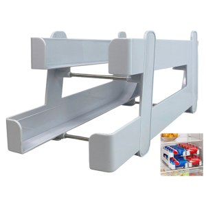 Suporte Organizador Geladeira Lata Bebida Despensa Armario Armazenamento Resistente Prateleira Multi