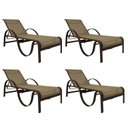 Ver imagem 1 de Conjunto 4 Espreguiçadeiras de Alumínio e Tela Sling Lótus 