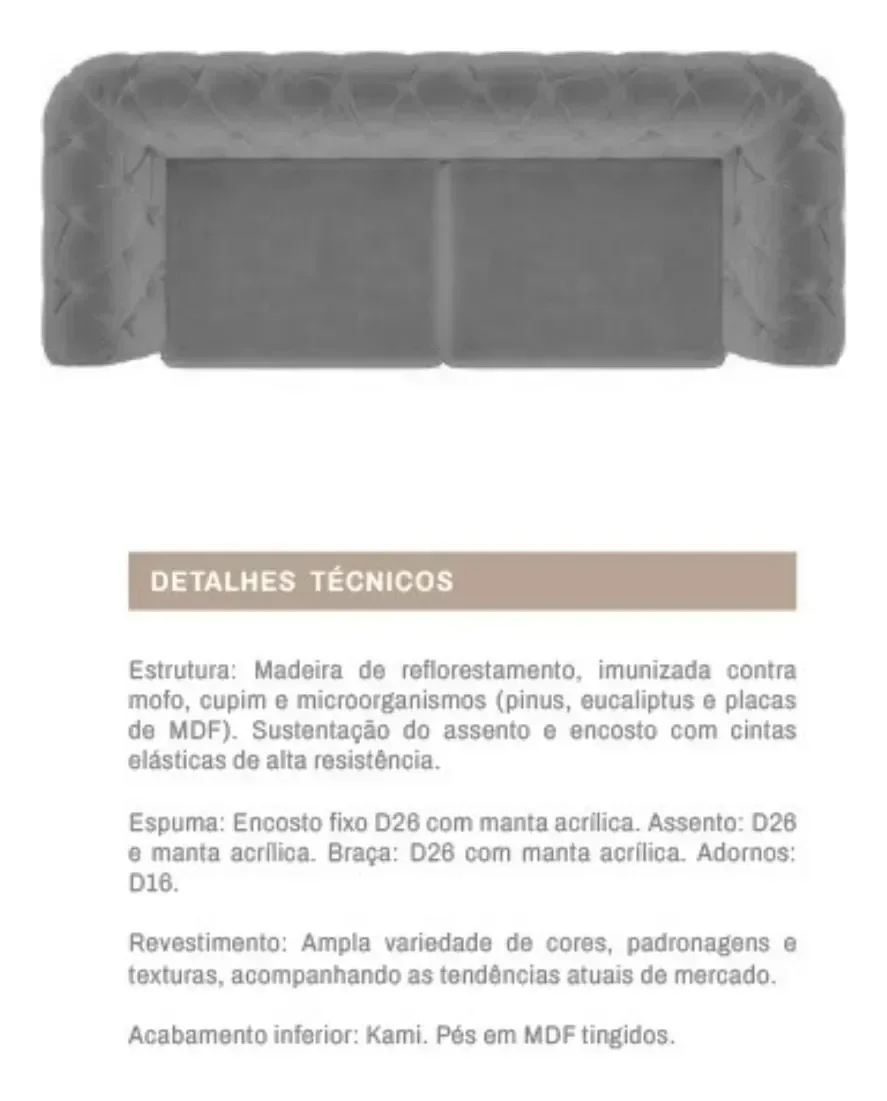 Ver imagem 6 de Kit 2 Poltronas Helena Encosto Fixo Courino Caramelo Captonê
