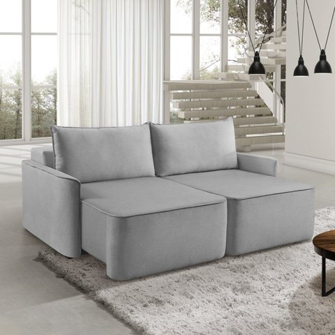 Sofá Retrátil 220cm 4 Lugares Moon 2323 Cinza