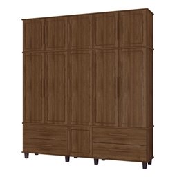 Roupeiro House Triplex 5 Portas Imbuia Fabrimóveis - 1 Roupeiro House Triplex 5 Portas Imbuia Fabrimóveis - 1