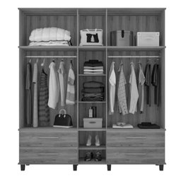 Roupeiro House Triplex 5 Portas Imbuia Fabrimóveis - 2 Roupeiro House Triplex 5 Portas Imbuia Fabrimóveis - 2